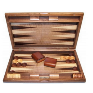 Dal Rossi Italy Backgammon – Burl Wood, 49cm